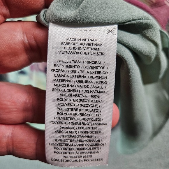 $115 NWT Lauren Ralph‎ Lauren Sleeveless Tank Top Women 16 Ruffle Floral Green - Picture 6 of 12